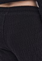 Bayan Siyah Yüksek Bel Wide-Leg Pantolon