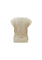 Bayan Krem Bağcık Detaylı Bluz