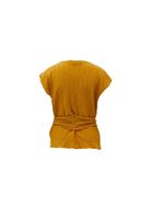 Bayan Sarı Bağcık Detaylı Bluz