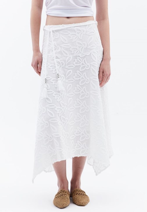 Asimetrik Kesim Etek ve Modal Bluz Kombini