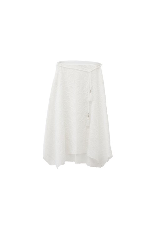 Asimetrik Kesim Etek ve Modal Bluz Kombini