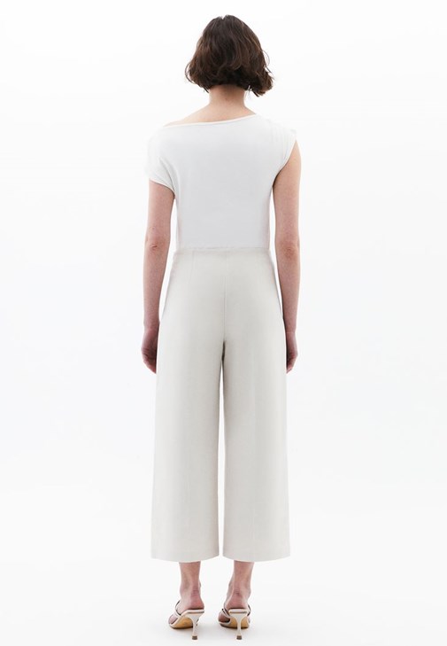 Culotte Pantolon ve Büzgü Detaylı Bluz Kombini