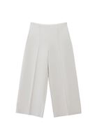 Bayan Krem Ultra Yüksek Bel Culotte Pantolon