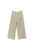 Bayan Krem Yüksel Bel Culotte Pantolon