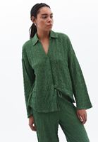 Bayan Yeşil Oversize Gömlek