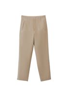 Bayan Bej Ultra Yüksek Bel Carrot-Fit Pantolon