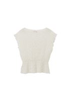 Bayan Beyaz V Yaka Bağcık Detaylı Bluz