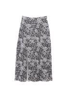 Bayan Çok Renkli Yüksek Bel Yırtmaçlı Midi Etek