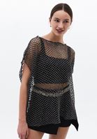 Bayan Füme Bot Yaka Oversize Bluz