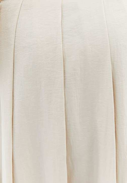 Pileli Balon Etek ve Balon Kollu Bluz Kombini