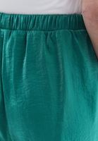 Bayan Yeşil Yüksek Bel Wide-Leg Pantolon