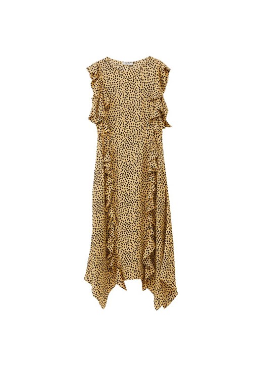 Puantiyeli Elbise ve Terlik Kombini