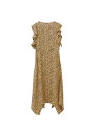 Bayan Çok Renkli Puantiyeli Uzun Elbise