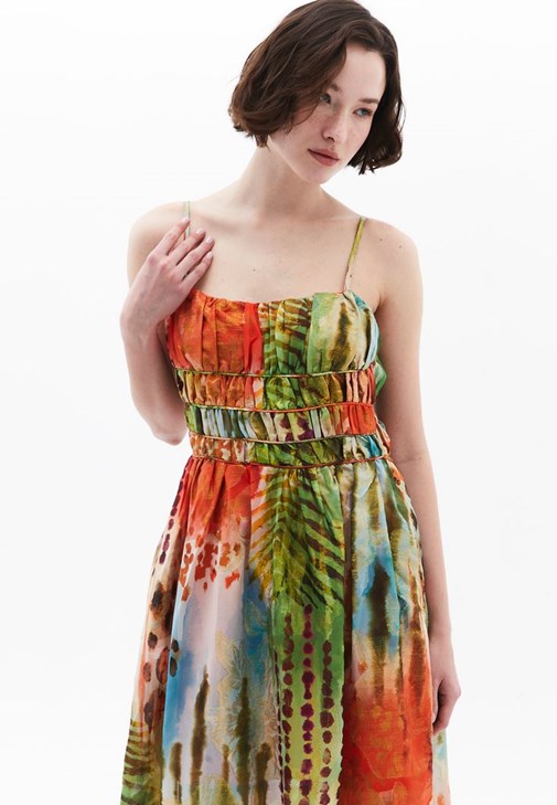 Askılı Uzun Elbise ve Ayakkabı Kombini