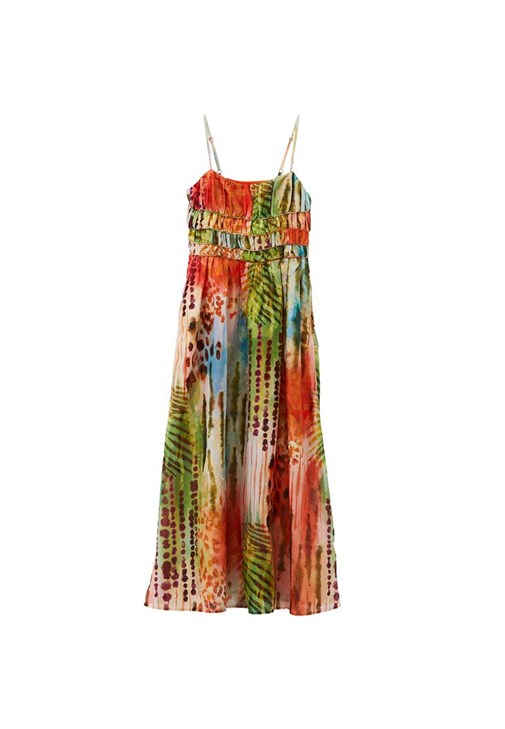 Askılı Uzun Elbise ve Ayakkabı Kombini