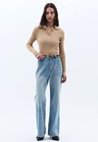 Yüksek Bel Wide-Leg Pantolon