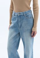Bayan Mavi Yüksek Bel Wide-Leg Pantolon