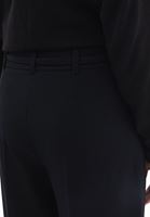 Bayan Siyah Kemer Detaylı Straight-Fit Pantolon