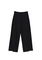 Bayan Siyah Kemer Detaylı Straight-Fit Pantolon