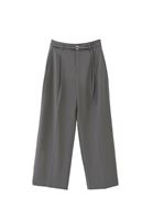Bayan Yeşil Kemer Detaylı Straight-Fit Pantolon
