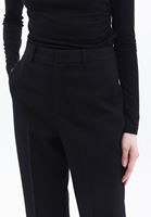 Bayan Siyah Yüksek Bel Slim-Fit Pantolon