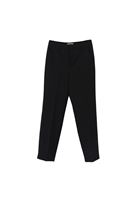 Bayan Siyah Yüksek Bel Slim-Fit Pantolon