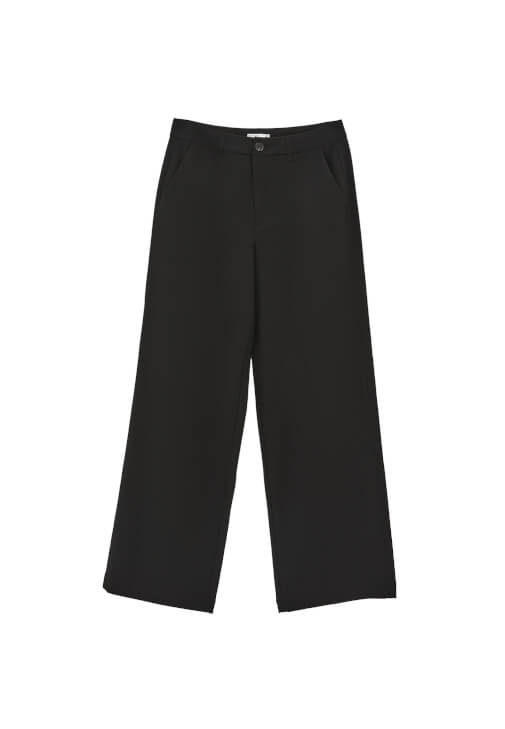 Orta Bel Pantolon ve Fırfırlı Bluz Kombini