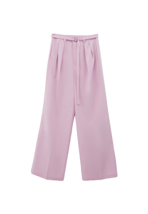 Wide-Leg Pantolon ve Modal Burgu Bluz Kombini