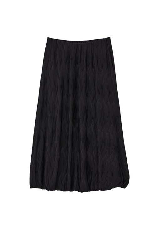 Yüksek Bel Balon Etek ve Crop Bluz Kombini