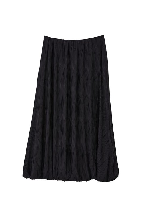 Yüksek Bel Balon Etek ve Crop Bluz Kombini