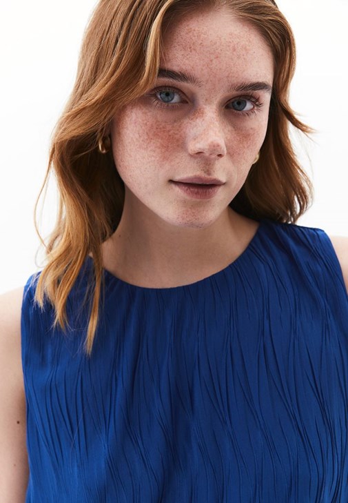 Piliseli Crop Bluz ve Balon Etek Kombini