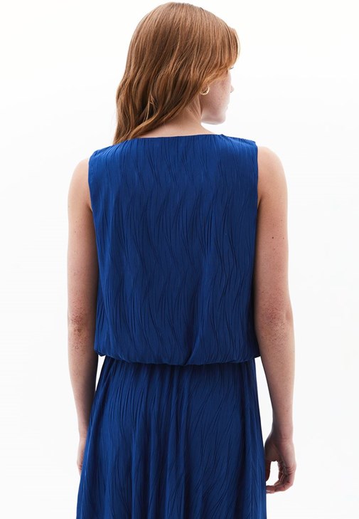 Piliseli Crop Bluz ve Balon Etek Kombini