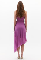 Women Lila High-Waisted Asymmetric Long Skirt