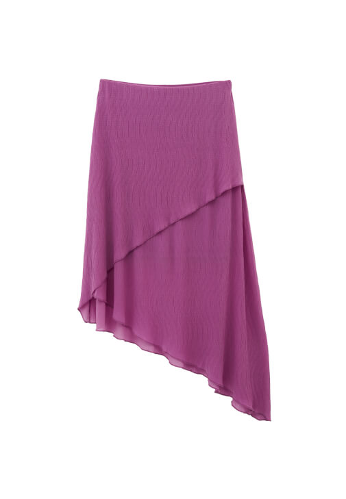 Yüksek Bel Etek ve Fırfırlı Bluz Kombini