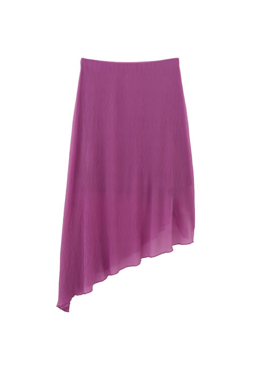 Yüksek Bel Etek ve Fırfırlı Bluz Kombini