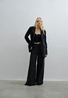 Bayan Siyah Boyfriend Blazer Denim Ceket