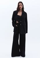 Bayan Siyah Boyfriend Blazer Denim Ceket