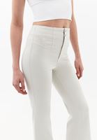 Bayan Krem Ultra Yüksek Bel Flare Pantolon ( TENCEL™ )