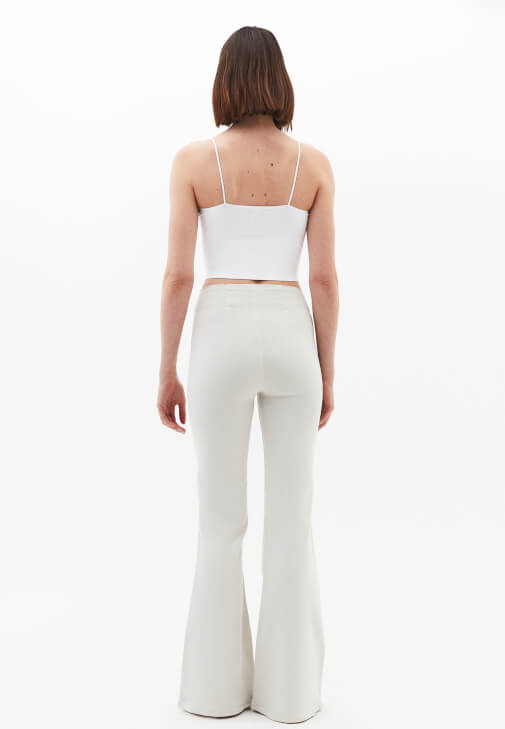 Ultra Yüksek Bel Flare Pantolon ve Crop Atlet Kombini