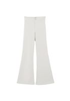 Bayan Krem Ultra Yüksek Bel Flare Pantolon ( TENCEL™ )