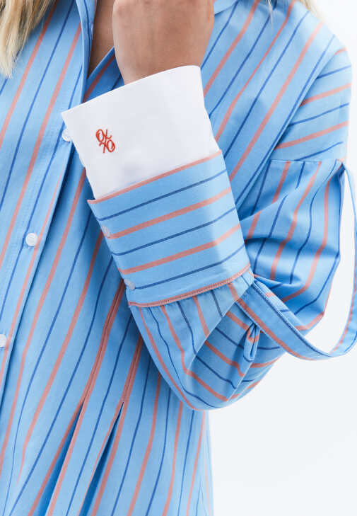 Gömlek Elbise ve Fileli Ayakkabı Kombini