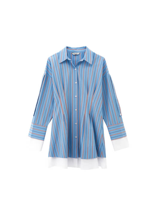 Gömlek Elbise ve Fileli Ayakkabı Kombini