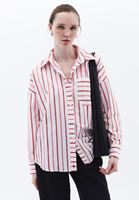 Bayan Çok Renkli Oversize Poplin Gömlek