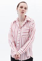 Bayan Çok Renkli Oversize Poplin Gömlek