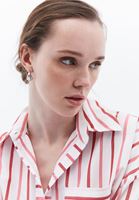 Bayan Çok Renkli Oversize Poplin Gömlek