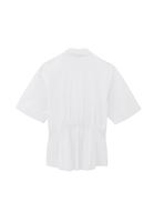 Bayan Beyaz Pile Detaylı Gömlek