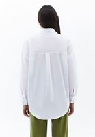 Bayan Beyaz Oversize Poplin Gömlek