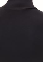 Bayan Siyah Dik Yaka Bodysuit