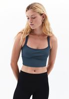 Bayan Mavi Askılı Crop Atlet