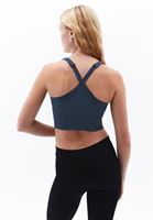 Bayan Mavi Askılı Crop Atlet